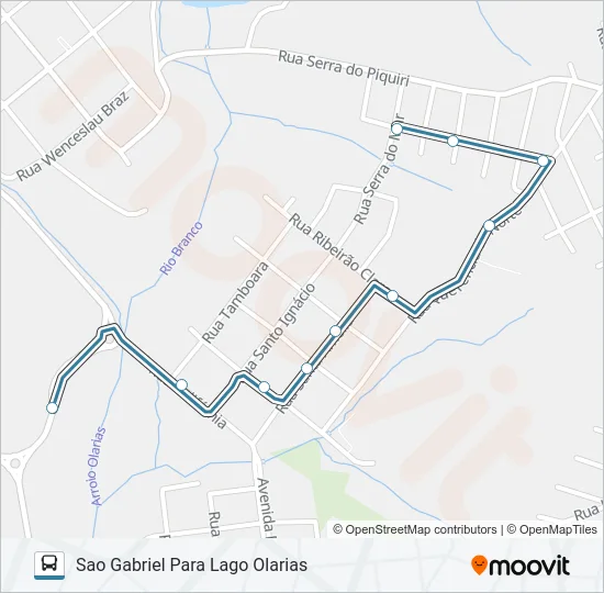 079 SAO GABRIEL Bus Line Map