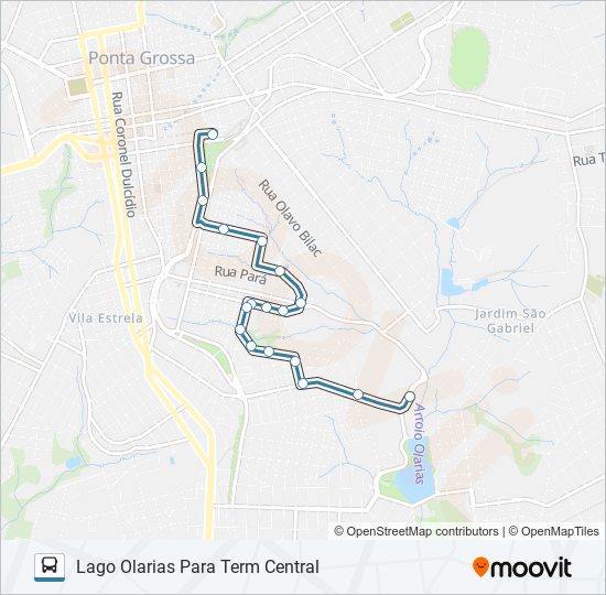 Mapa da linha 079 SAO GABRIEL de ônibus