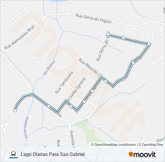Mapa da linha 079 SAO GABRIEL de ônibus