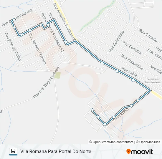 085 VILA ROMANA Bus Line Map