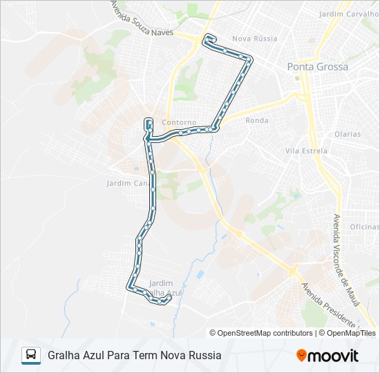 Mapa de 174 GRALHA AZUL de autobús