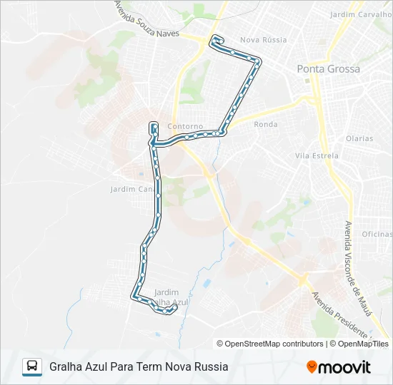 174 GRALHA AZUL Bus Line Map