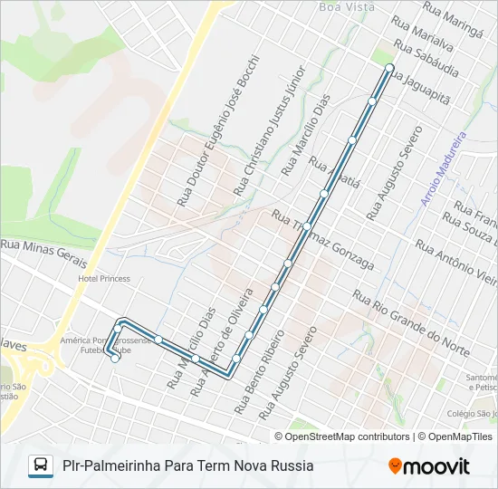 182 LOS ANGELES Bus Line Map