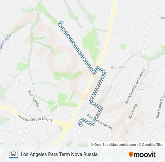 182 LOS ANGELES Bus Line Map