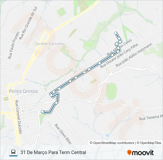 188 31 DE MARÇO Bus Line Map
