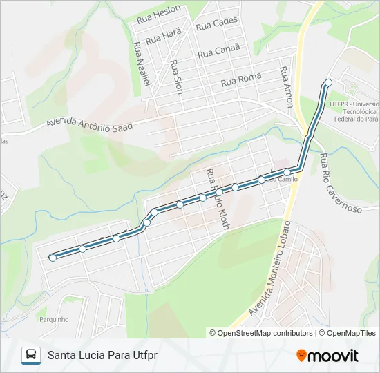 199 SANTA LUCIA Bus Line Map