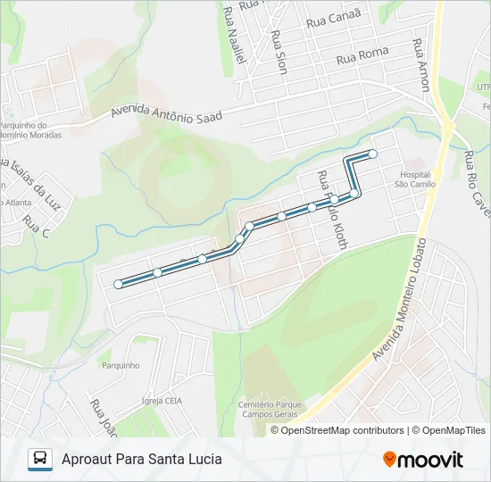 199 SANTA LUCIA Bus Line Map