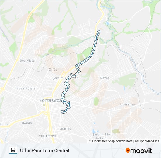 Mapa da linha 199 SANTA LUCIA de ônibus