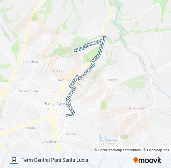 Mapa da linha 199 SANTA LUCIA de ônibus