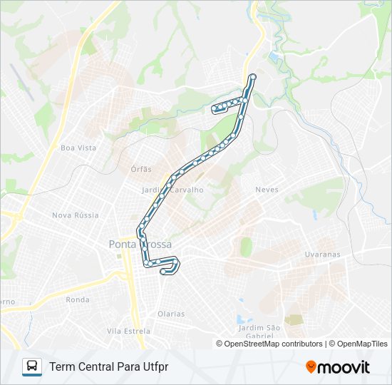 Mapa da linha 123 RIO PITANGUI de ônibus
