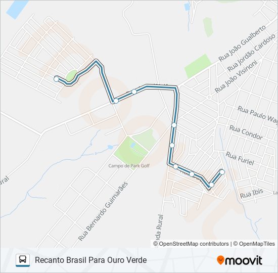 Mapa da linha 167 SANTA TEREZA de ônibus