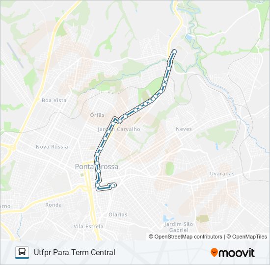 Mapa da linha 198 SANTA MONICA de ônibus