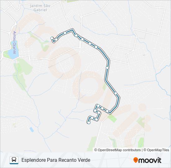 Mapa de 063 RECANTO VERDE de autobús