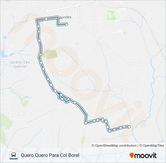 Mapa da linha 063 RECANTO VERDE de ônibus
