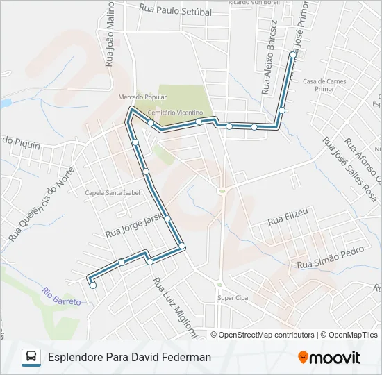 063 RECANTO VERDE Bus Line Map