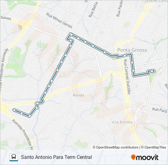 169 SANTO ANTONIO bus Line Map