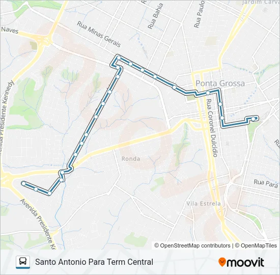 169 SANTO ANTONIO Bus Line Map
