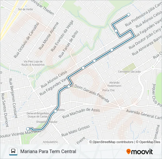 169 SANTO ANTONIO Bus Line Map