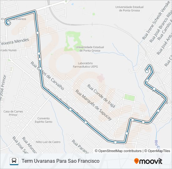 Mapa da linha 194 SAO FRANCISCO de ônibus