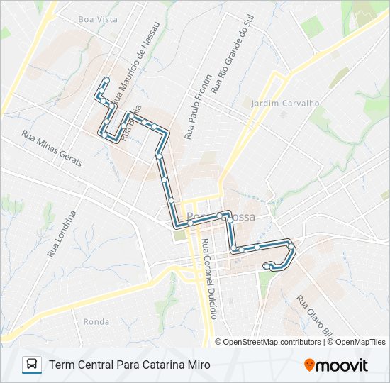 Mapa da linha 211 CATARINA MIRO de ônibus