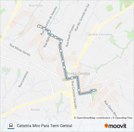 Mapa da linha 211 CATARINA MIRO de ônibus