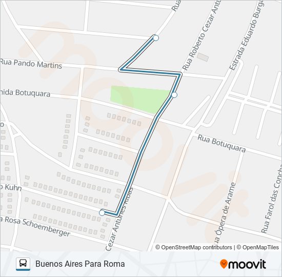 Mapa de 064 ROMA VIA CANAA de autobús