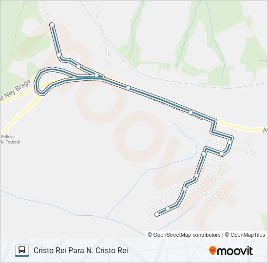 180 NUCLEO CRISTO REI bus Line Map