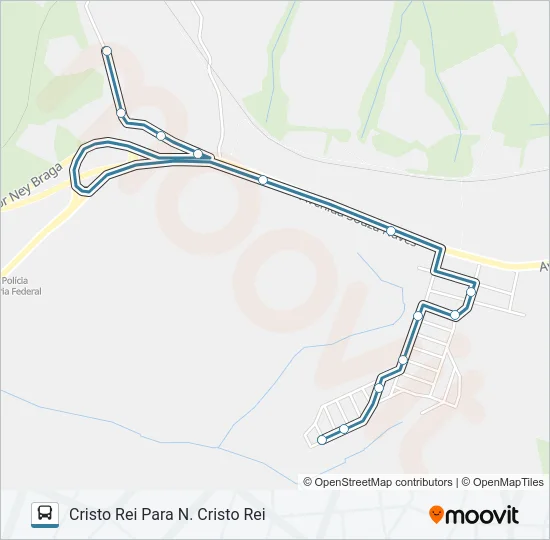 180 NUCLEO CRISTO REI Bus Line Map