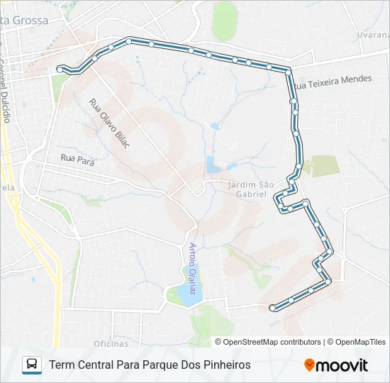 075 PARQUE DOS PINHEIROS Bus Line Map