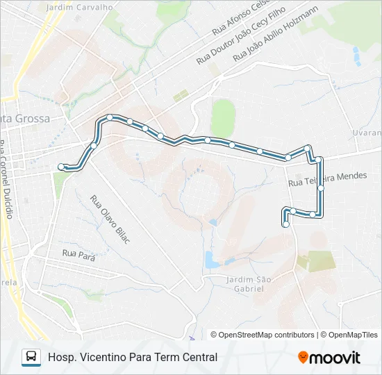 075 PARQUE DOS PINHEIROS Bus Line Map