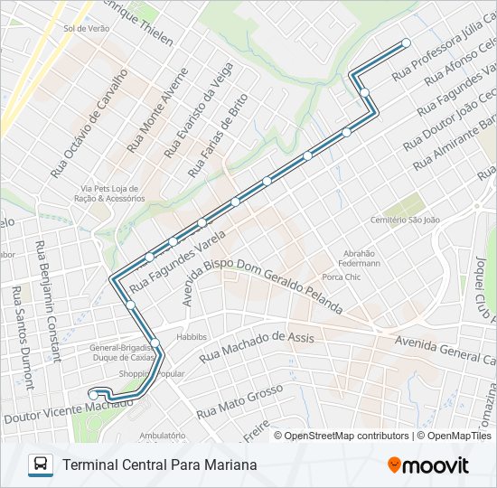 068 JARDIM GIANA bus Line Map