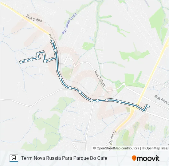 163 PARQUE DO CAFE Bus Line Map