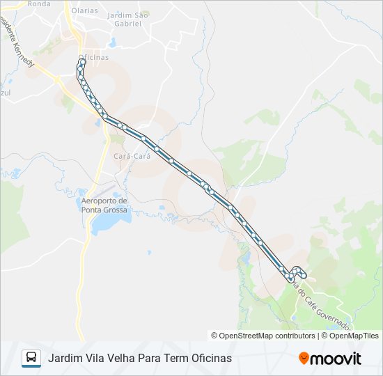 Mapa de 170 JARDIM VILA VELHA de autobús