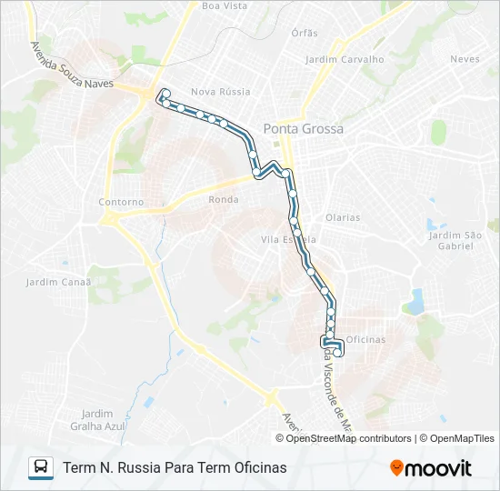 170 JARDIM VILA VELHA Bus Line Map