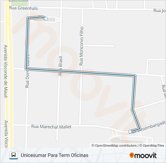 Mapa da linha 148 JD. AMALIA de ônibus