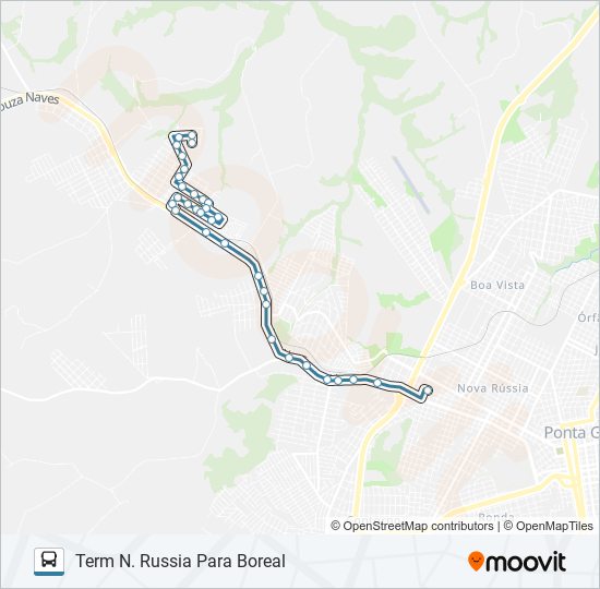 Mapa de 190 CHAPADA de autobús