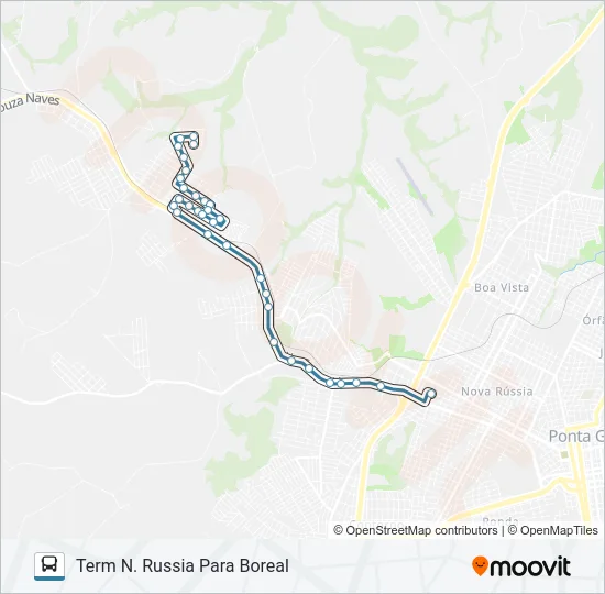 190 CHAPADA Bus Line Map