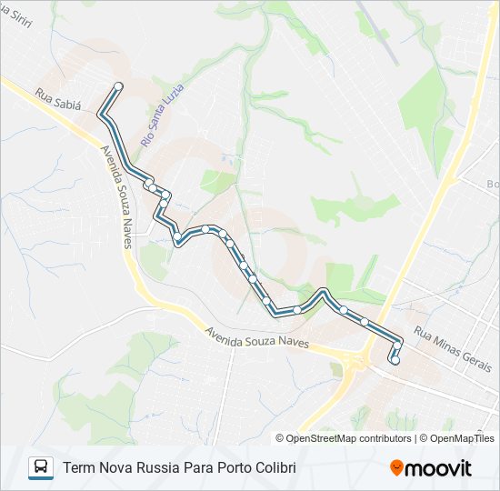 Mapa de 190 CHAPADA de autobús