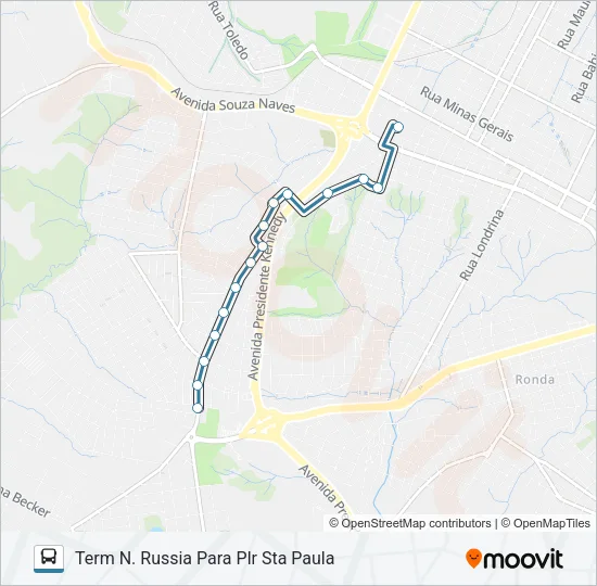 047 INTERBAIRROS Bus Line Map