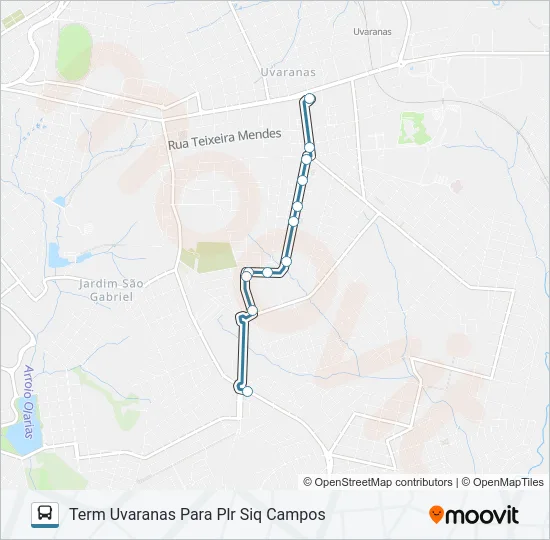 047 INTERBAIRROS Bus Line Map