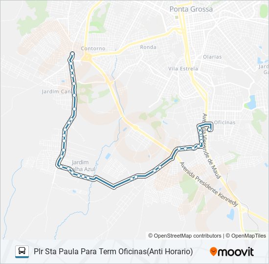 Mapa de 047 INTERBAIRROS de autobús