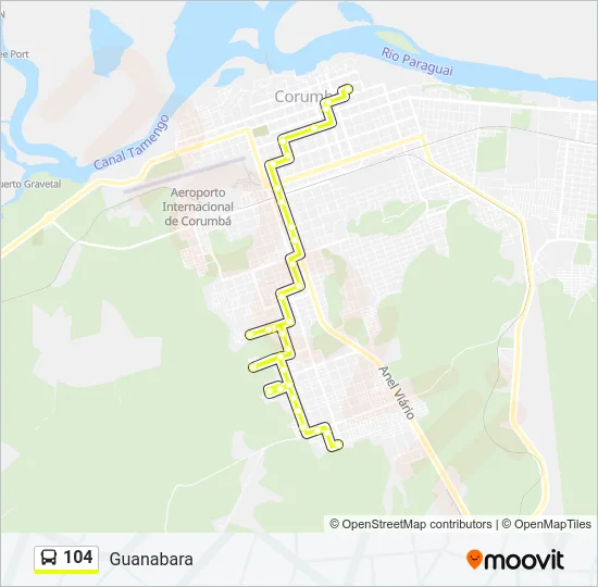 104 Bus Line Map