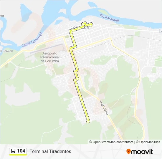 104 Bus Line Map