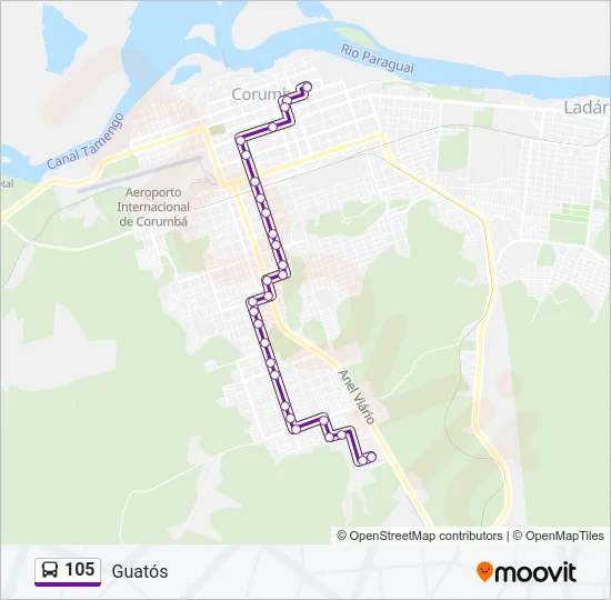105 Bus Line Map