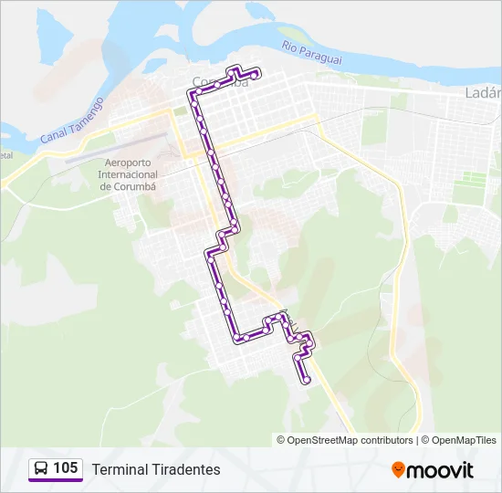 105 Bus Line Map