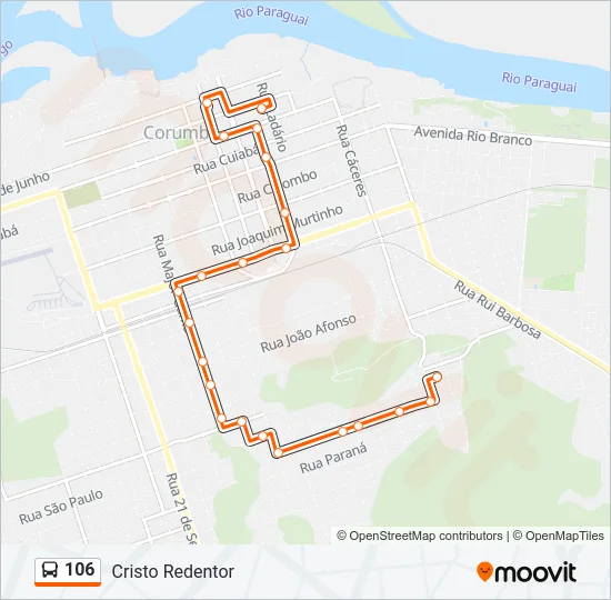 106 Bus Line Map