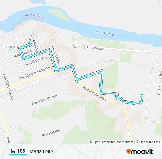 108 Bus Line Map
