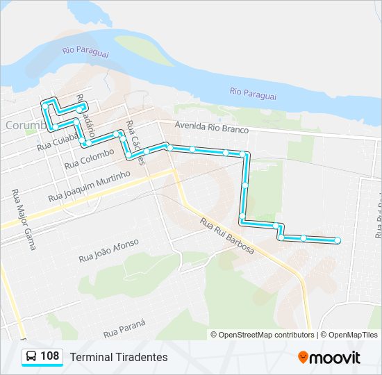108 Bus Line Map