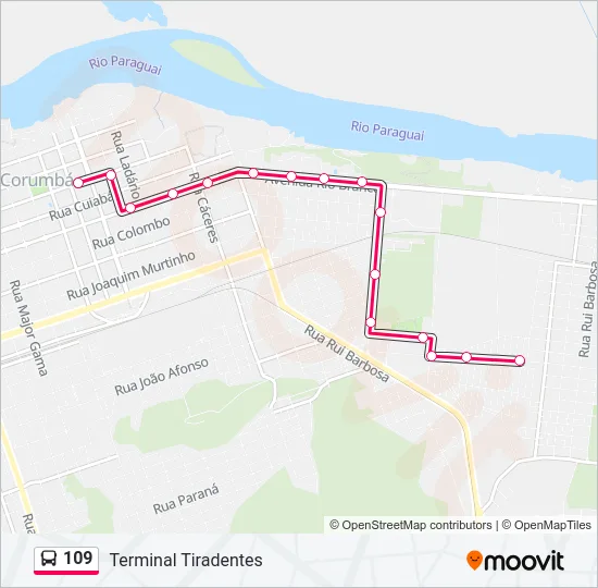 109 Bus Line Map