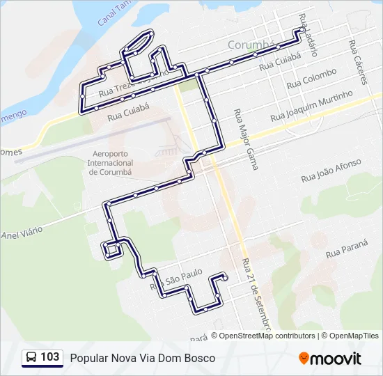 103 Bus Line Map